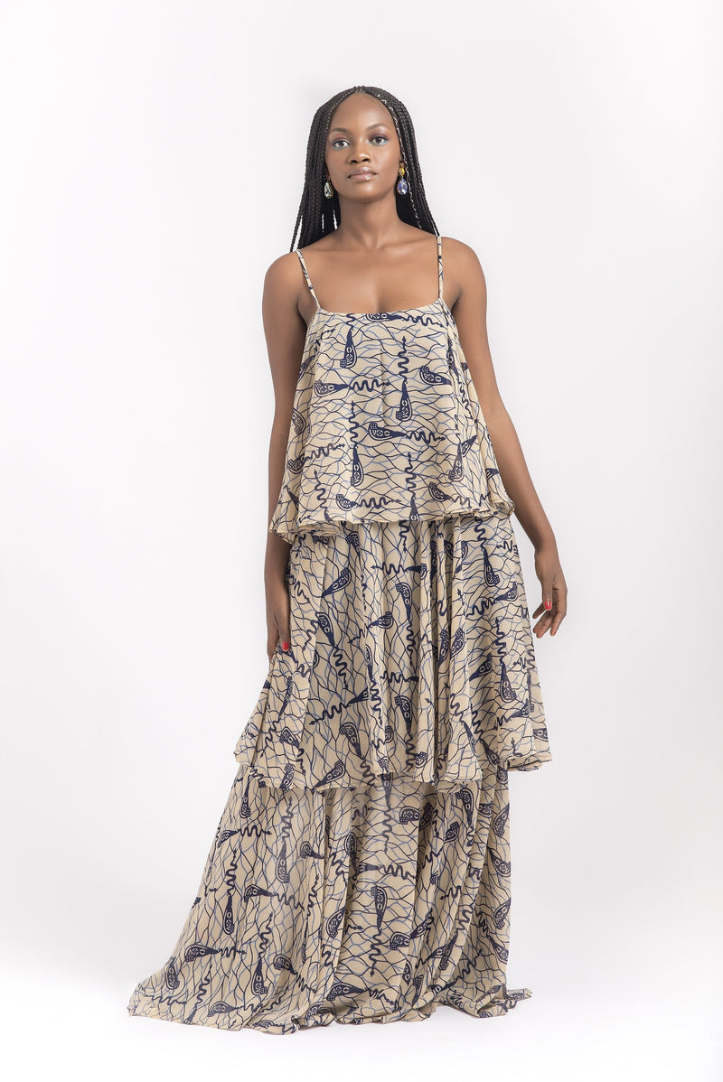 THREE TIER MAXI DRESS